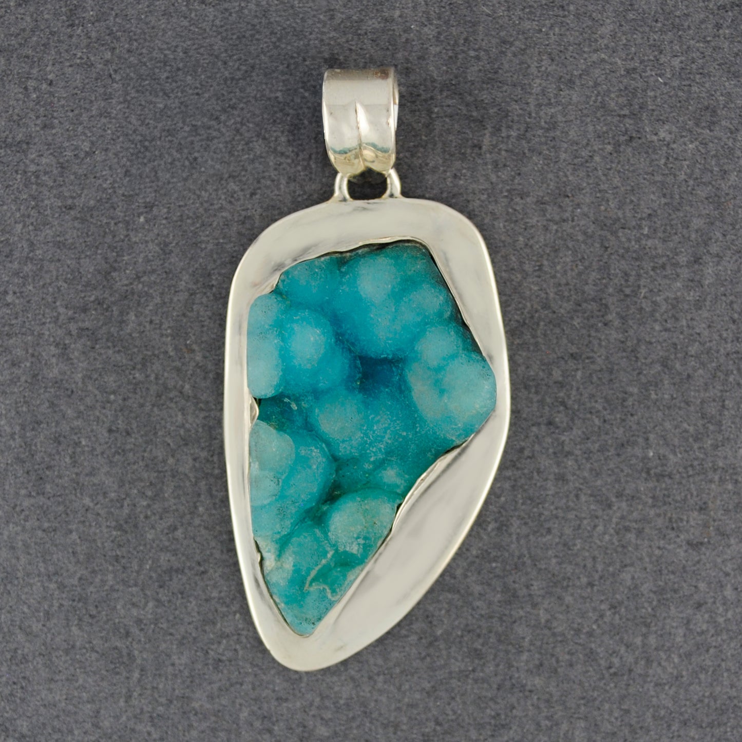 Sterling Silver Free Form Hemi-Morphite Pendant