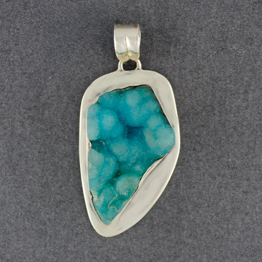 Sterling Silver Free Form Hemi-Morphite Pendant
