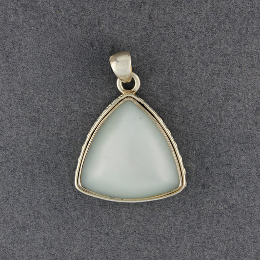 Sterling Silver Grey Moonstone Triangle Pendant