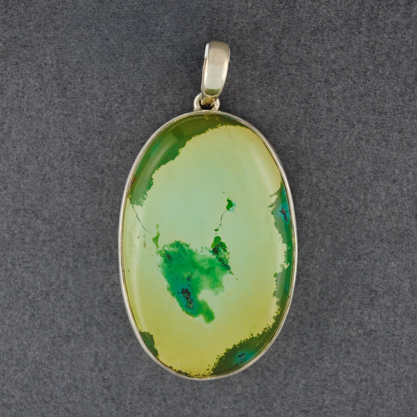 Sterling Silver Turquoise Oval Pendant