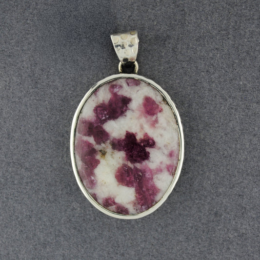 Sterling Silver Tourmaline in Quartz Pendant