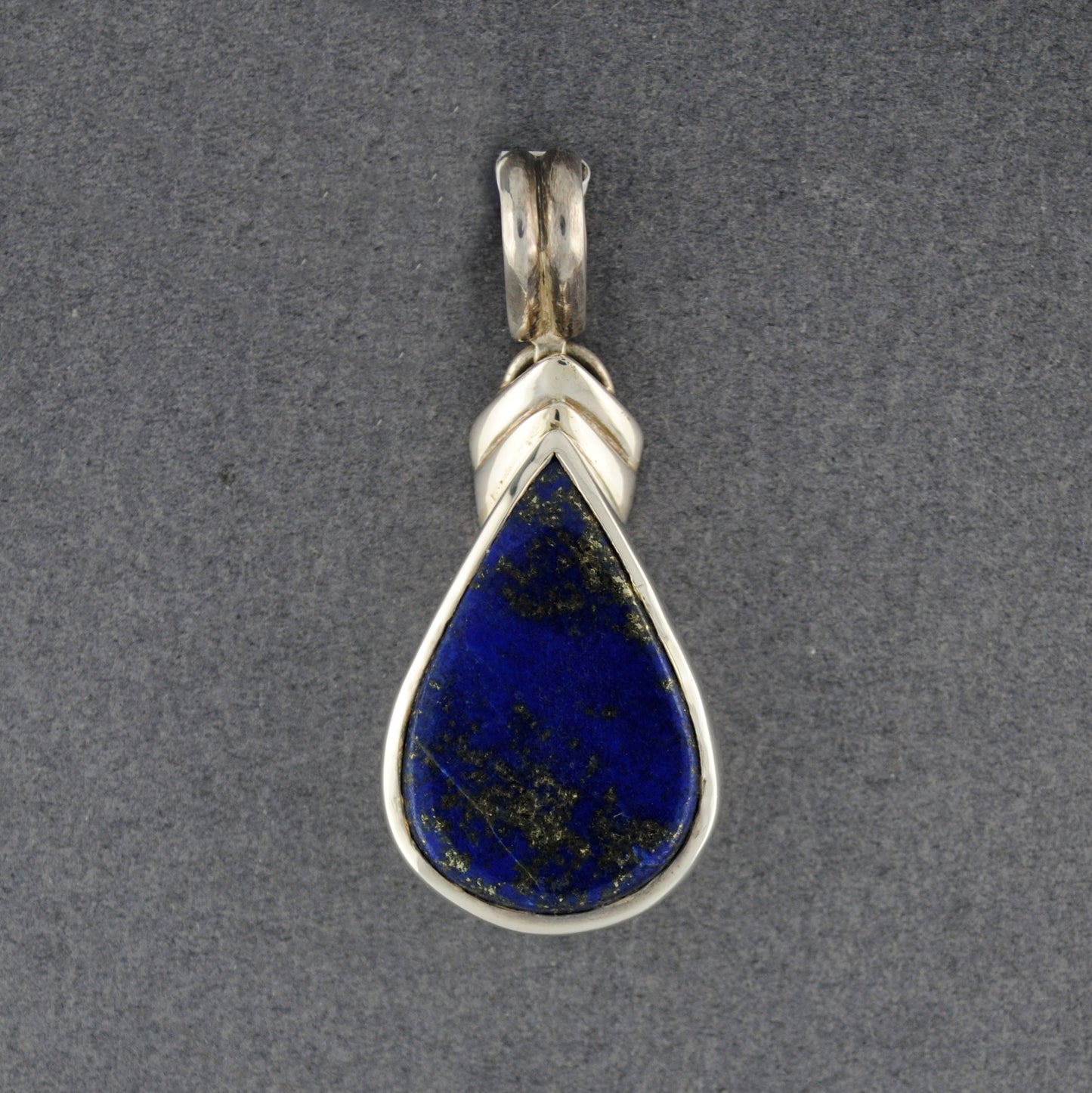 Sterling Silver Lapis Teardrop with Arrows Pendant