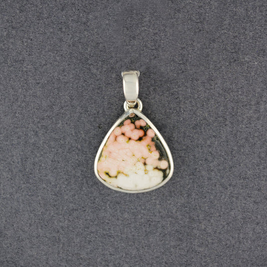 Sterling Silver Ocean Jasper Small Ombre Teardrop Pendant