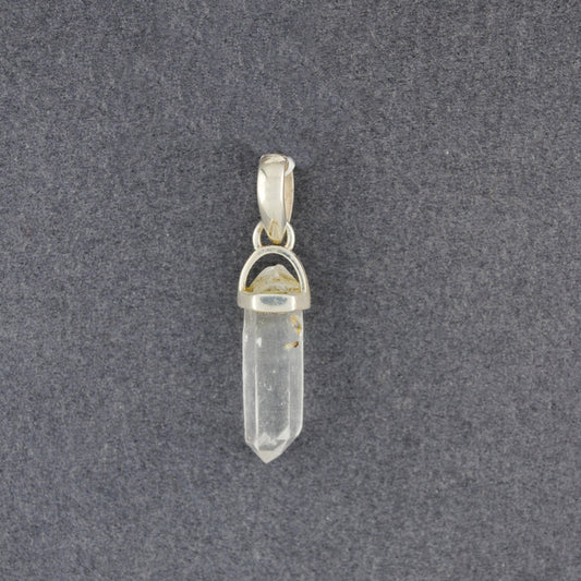 Sterling Silver Small Crystal Point Pendant