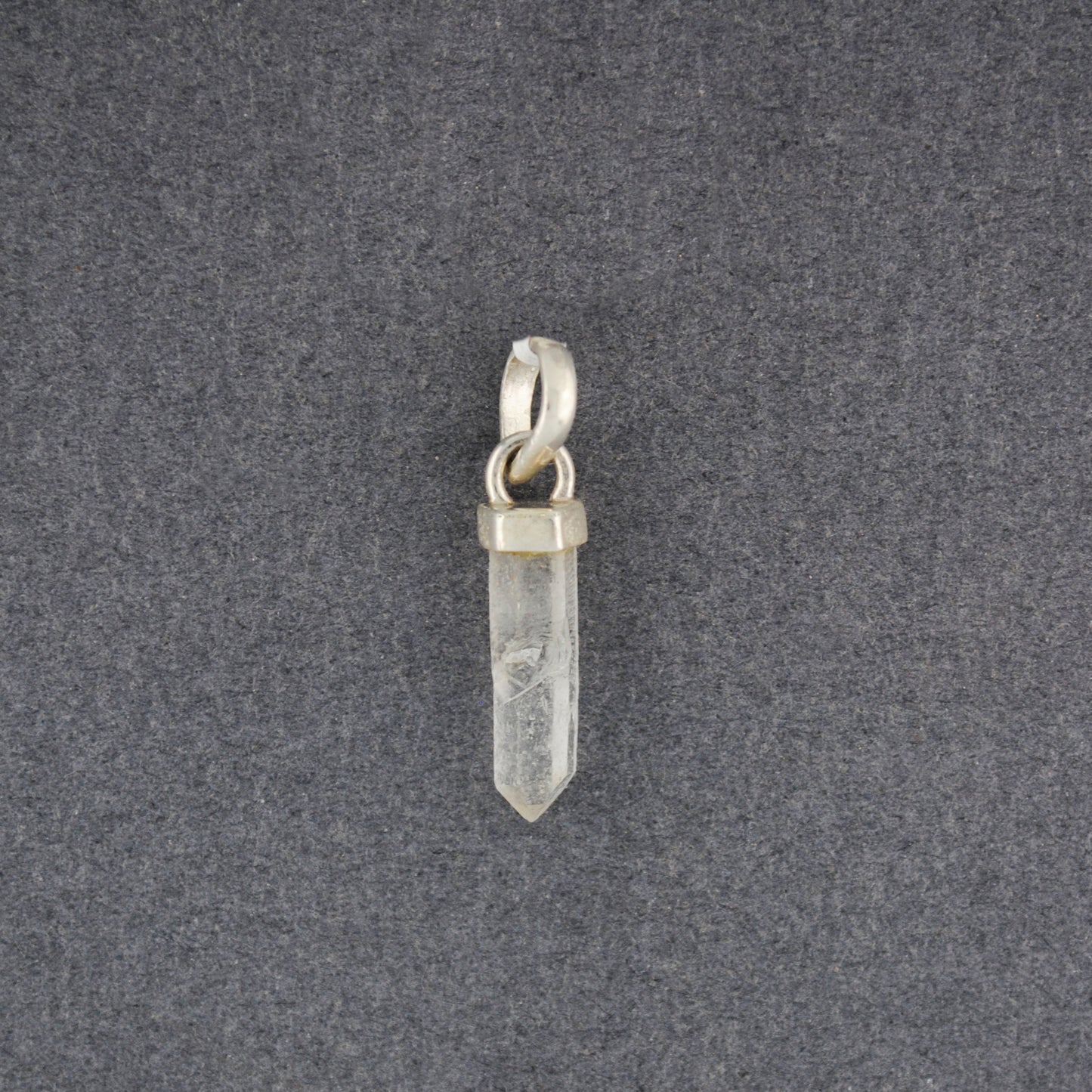 Sterling Silver Mini Crystal Point Pendant