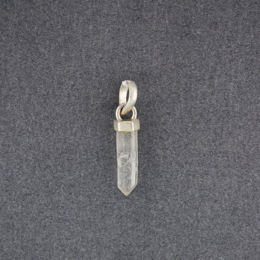 Sterling Silver Mini Crystal Point Pendant