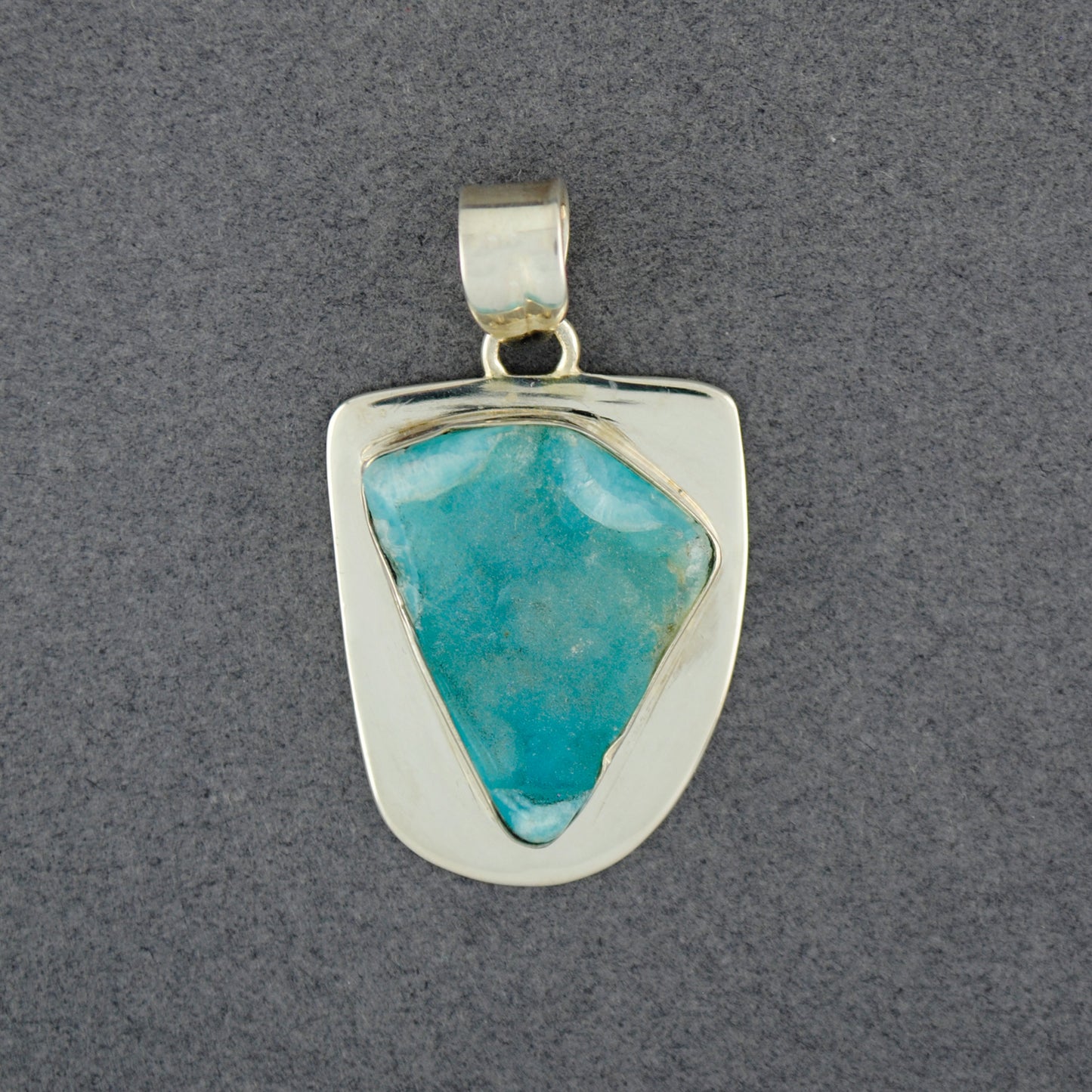 Sterling Silver Small Free Form Hemi-Morphite Pendant