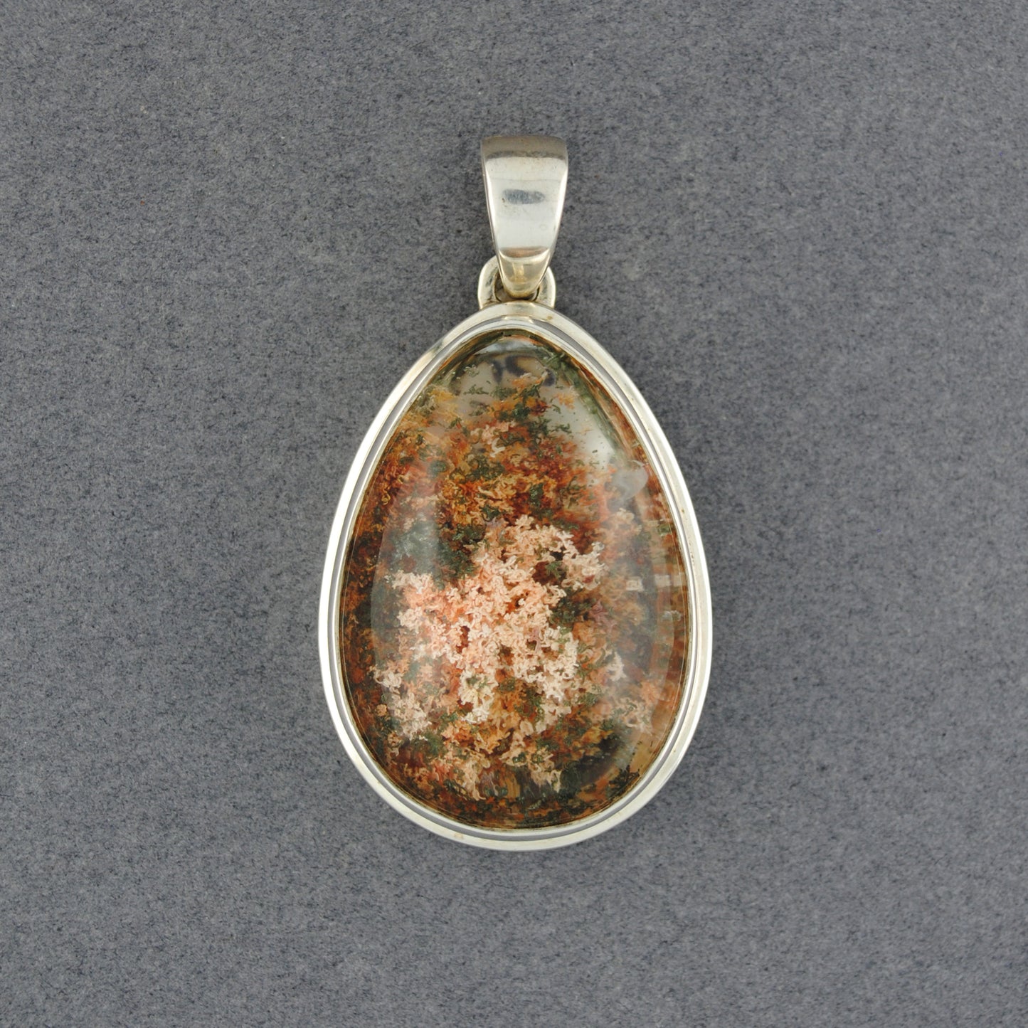 Sterling Silver Lodolite Large Teardrop Pendant