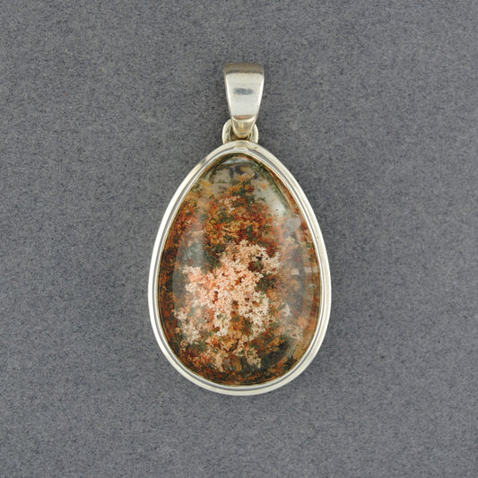 Sterling Silver Lodolite Large Teardrop Pendant