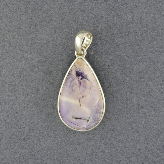 Sterling Silver Tiffany Stone Teardrop Pendant
