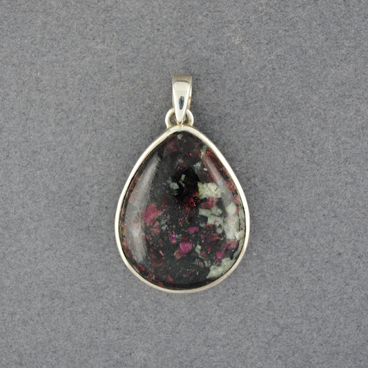 Sterling Silver Eudyalite Teardrop Pendant