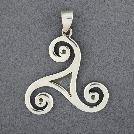 Sterling Silver Jumbo Triskele Pendant