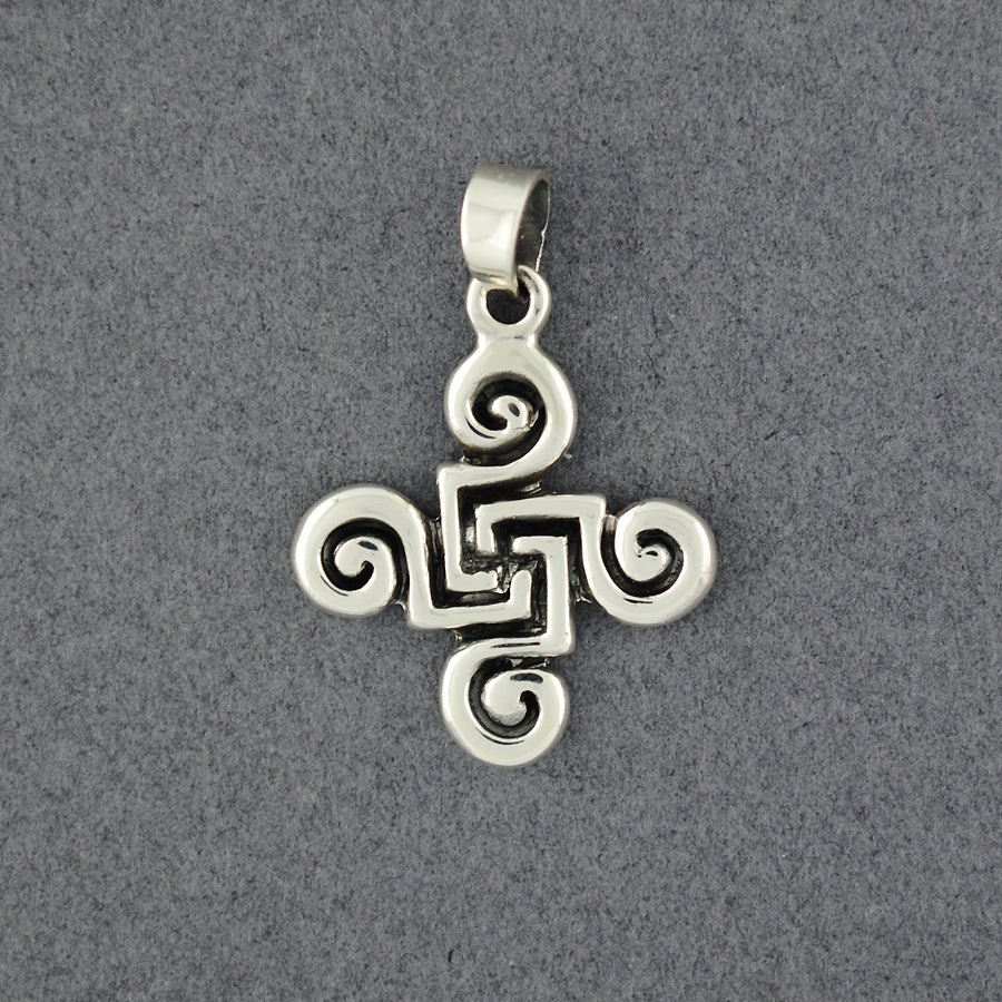 Sterling Silver Quadruple Spiral Pendant