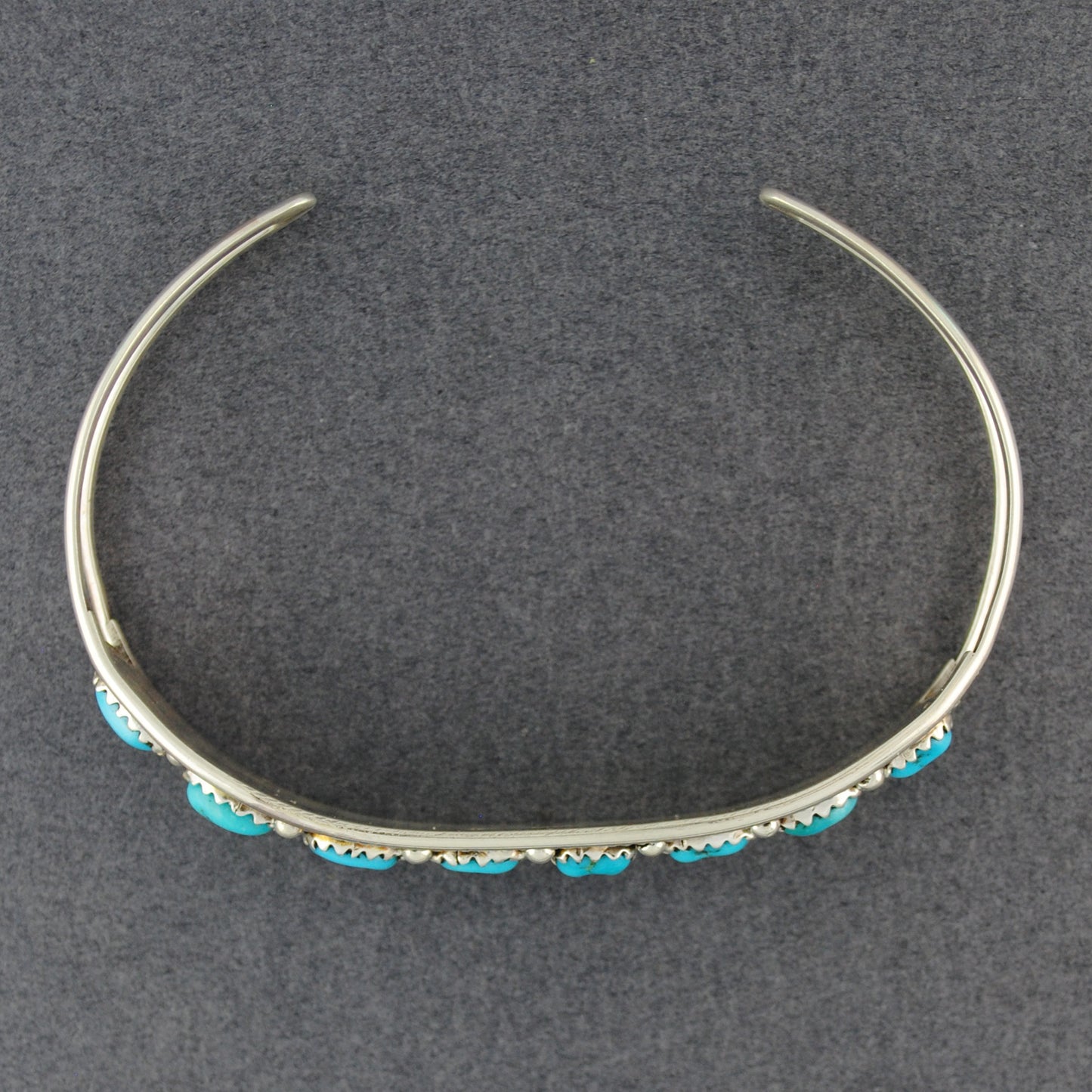 Sterling Silver 8 Stone Turquoise Cuff Bracelet