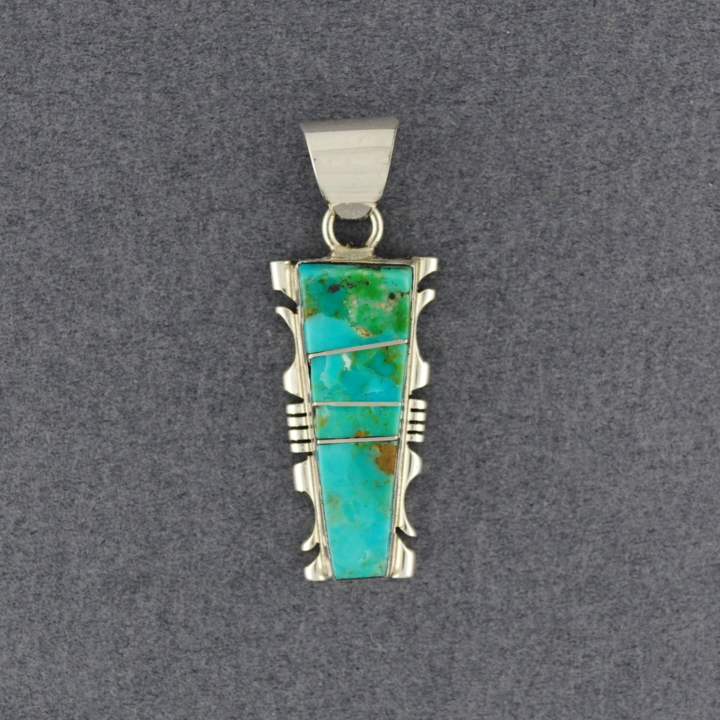 Sterling Silver Turquoise Inlay Pendant