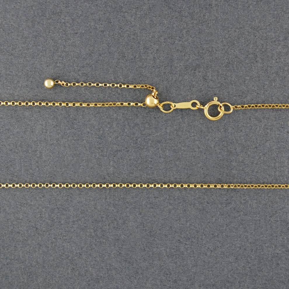 Adjustable Rolo Chain 14K Gold Fill Adjustable Rolo Chain – Green River Silver Co.