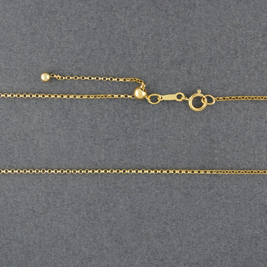 14K Gold Fill Adjustable Rolo Chain