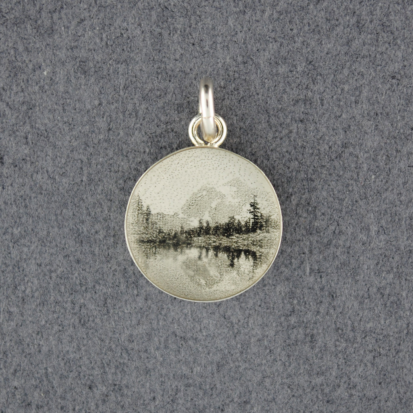 Sterling Silver Alpine View Picture Pendant