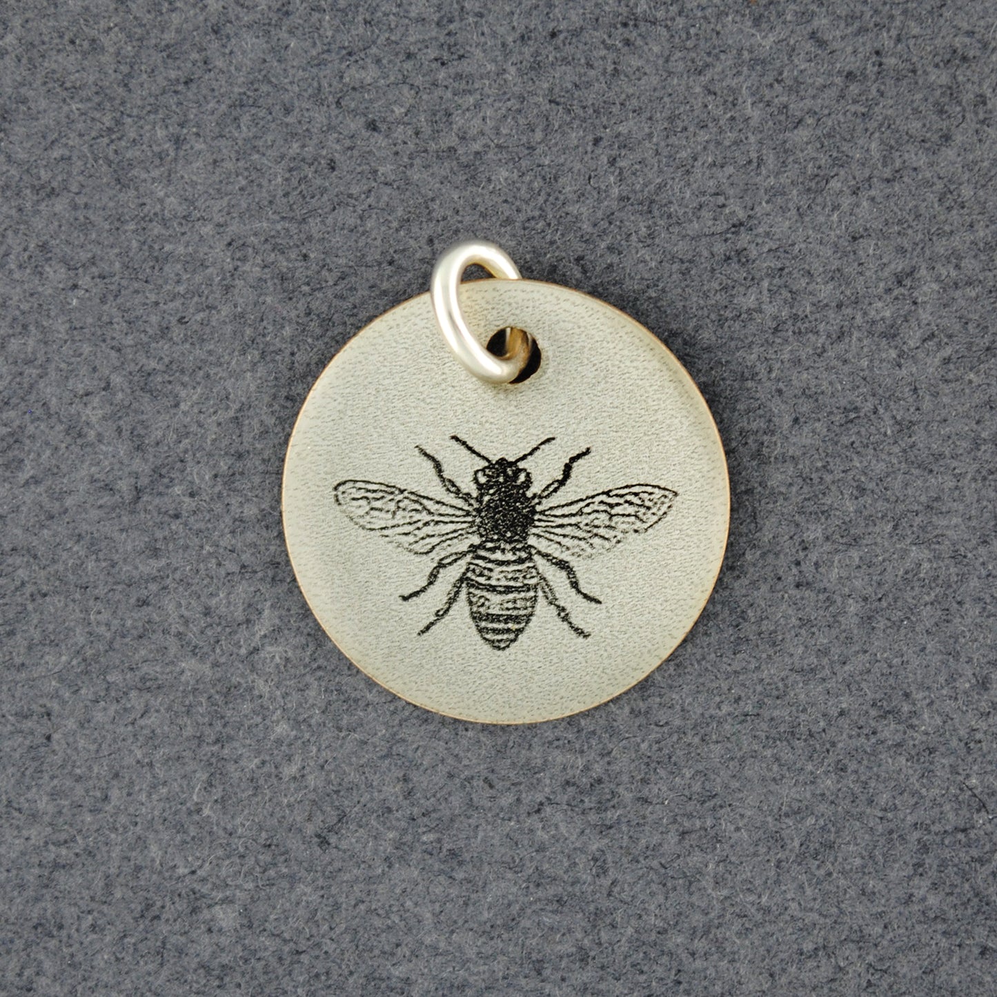 Sterling Silver Bee Flat Picture Pendant