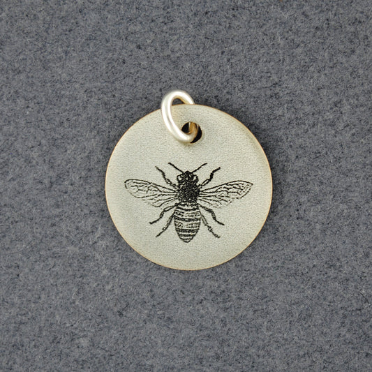 Sterling Silver Bee Flat Picture Pendant