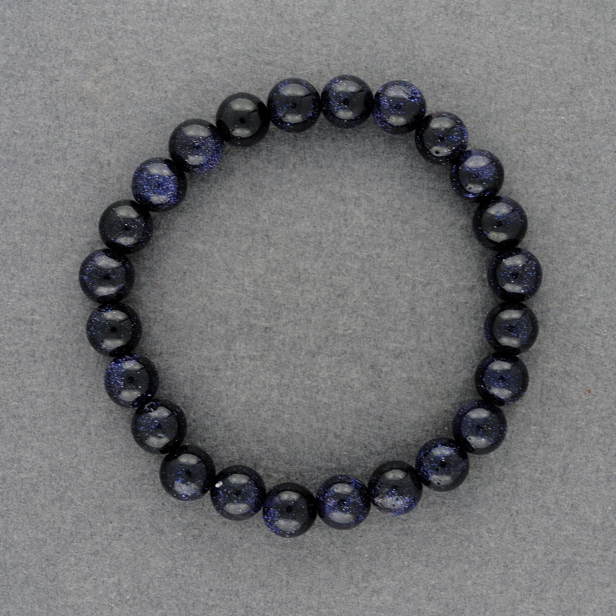 Blue Goldstone Beaded Bracelet