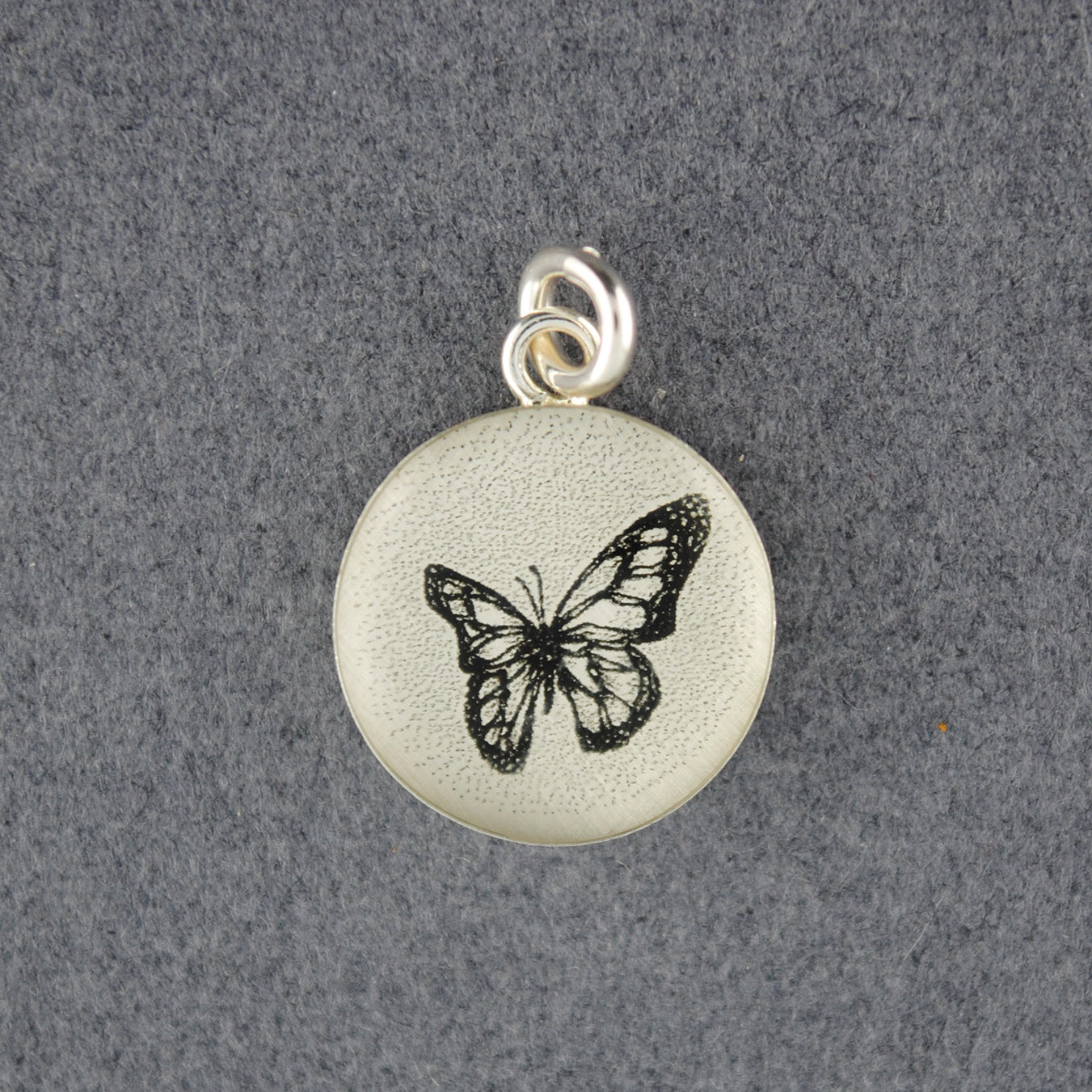 Sterling Silver Butterfly Picture Pendant