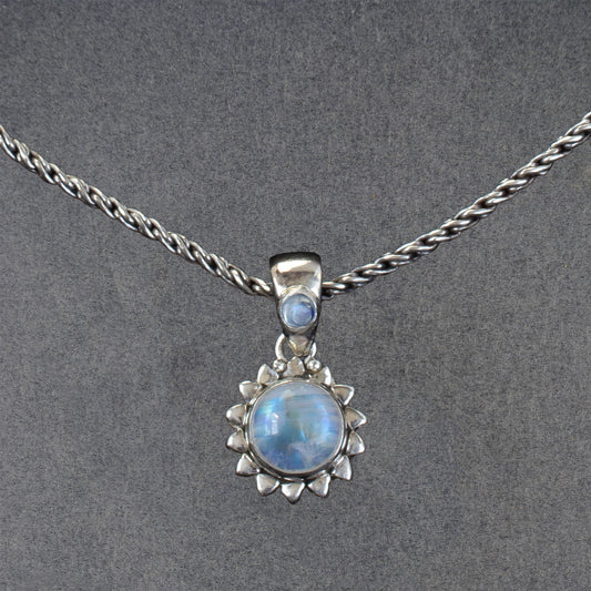 Cyra Moonstone Sun Necklace