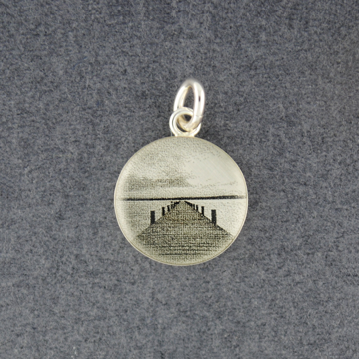 Sterling Silver Dock Picture Pendant