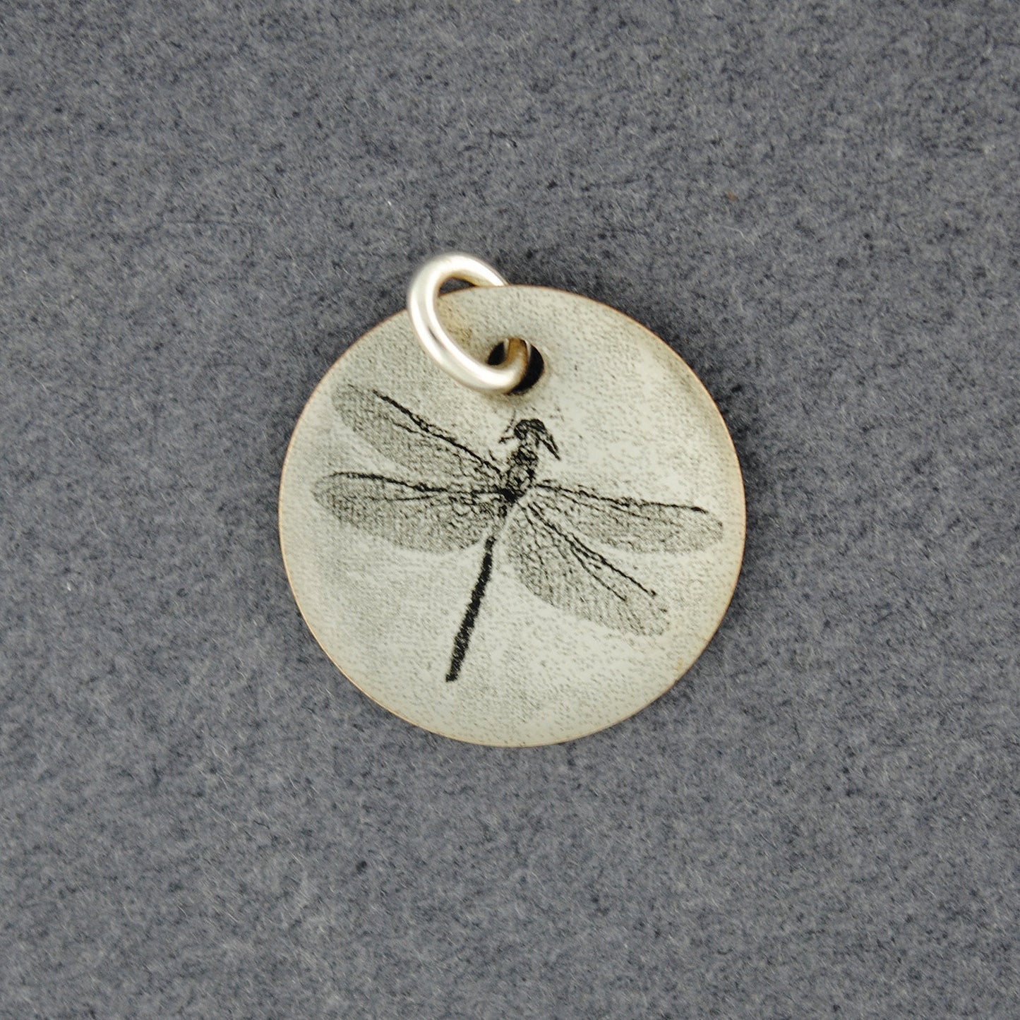 Sterling Silver Dragonfly Flat Picture Pendant