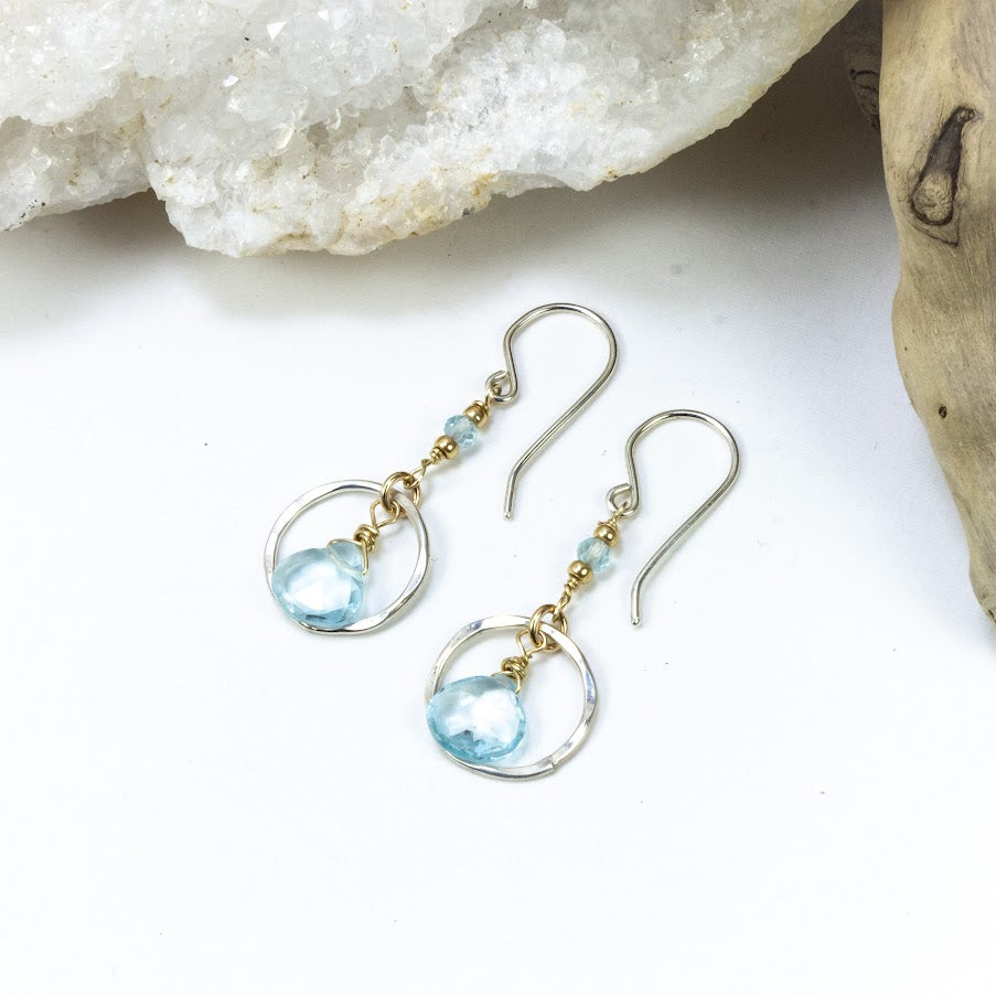 Blue Topaz Flow Earrings