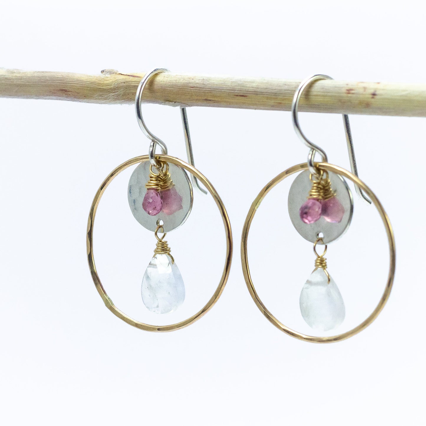 Pink Moonstone Elegance Earrings