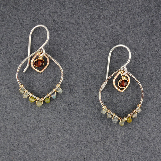 Garnet Vine Earrings