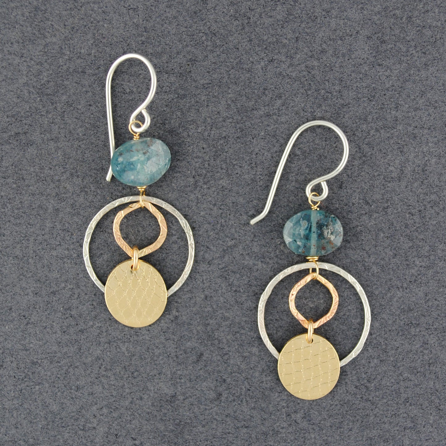 Blue Autumn Eclipse Earrrings