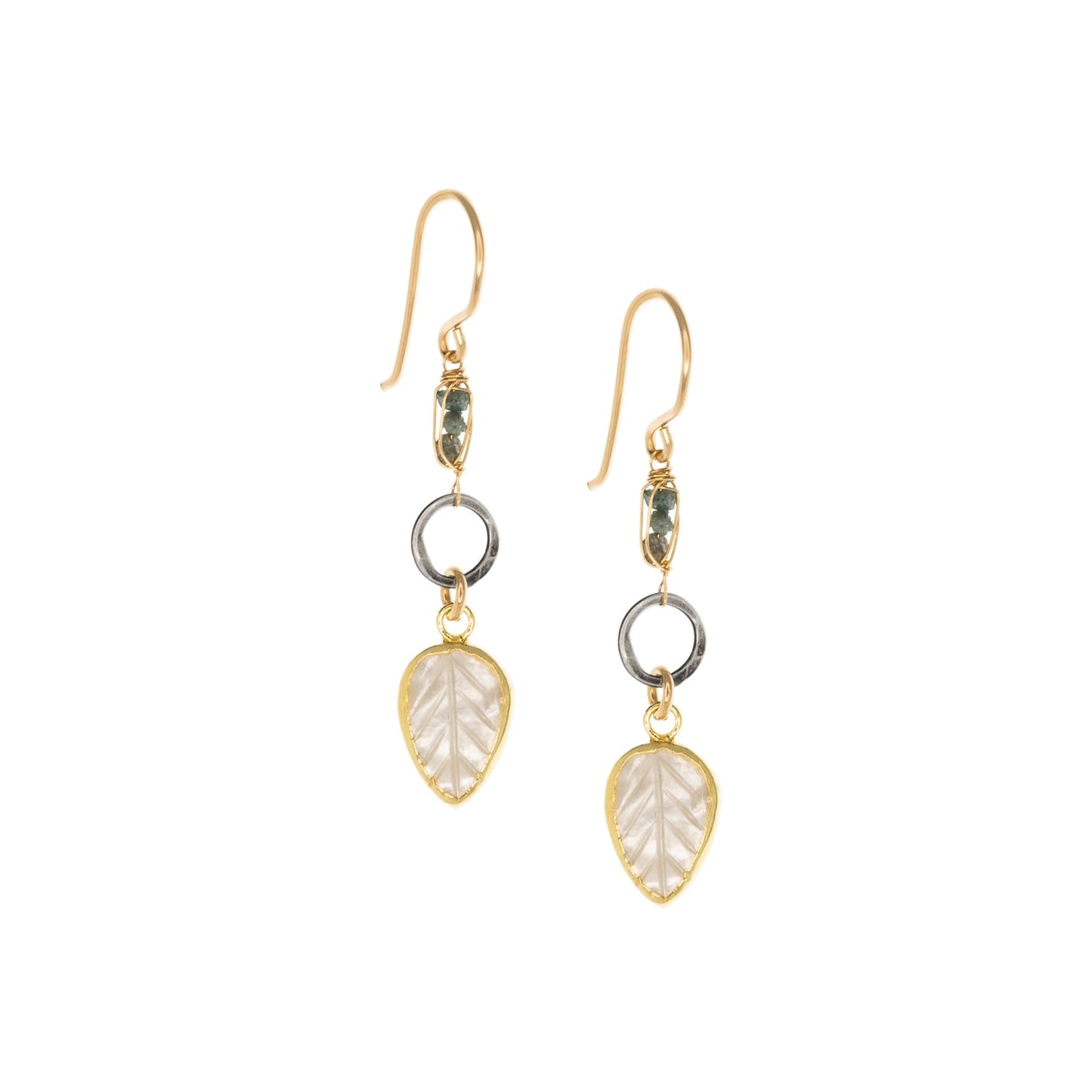 Pearl Leaf Earrings