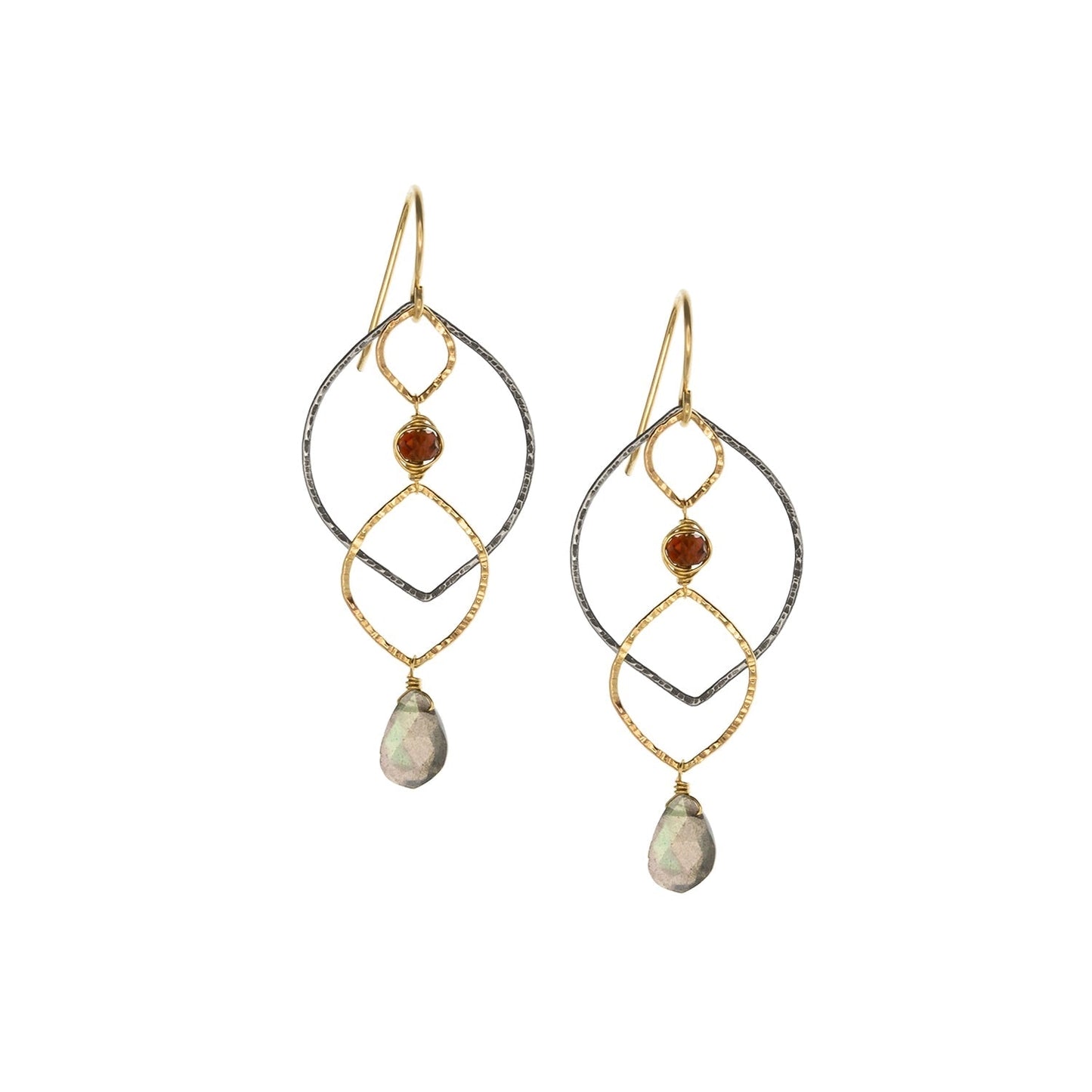 Layered Labradorite Earrings