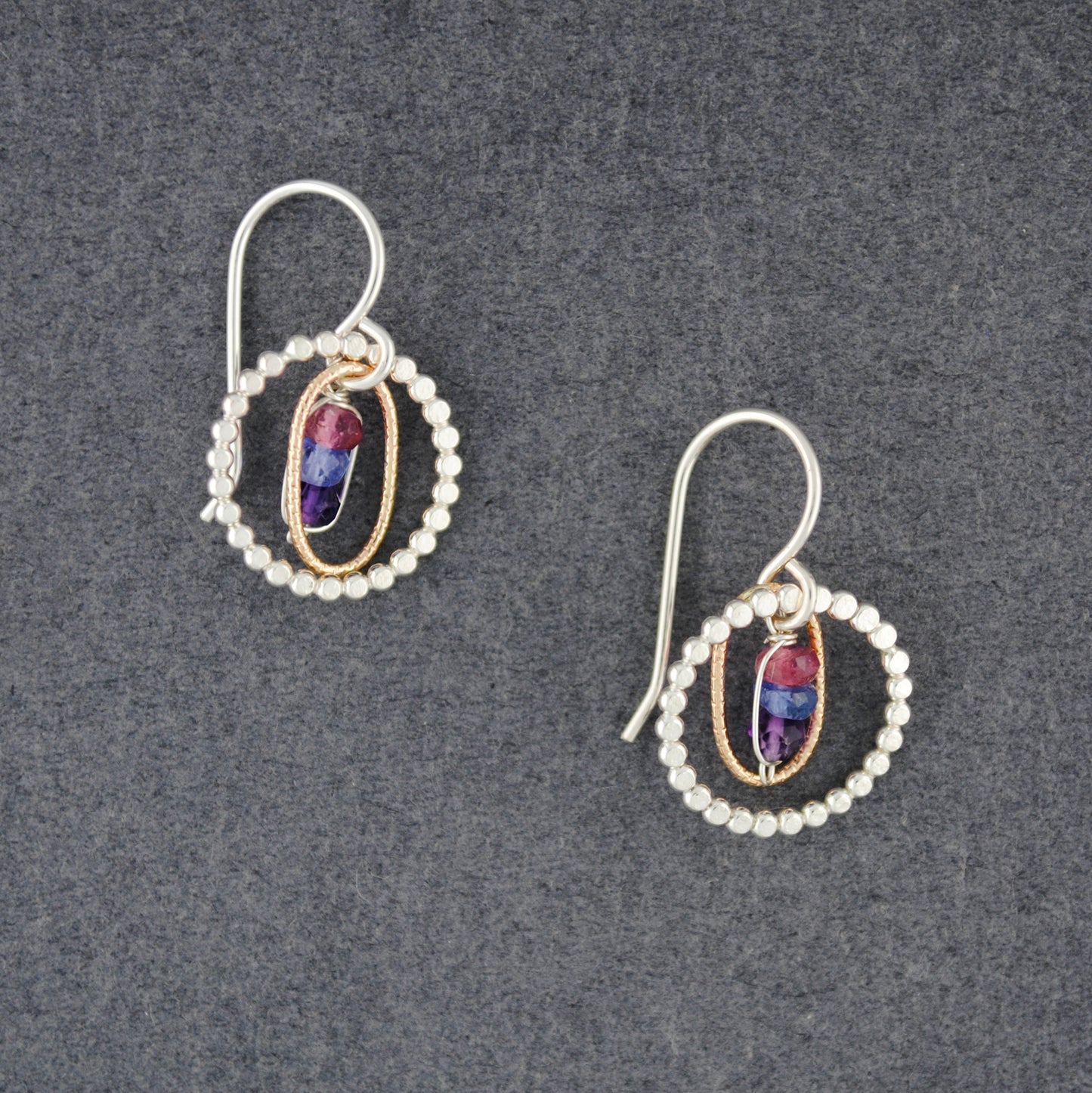 Silver Lavender Earrings