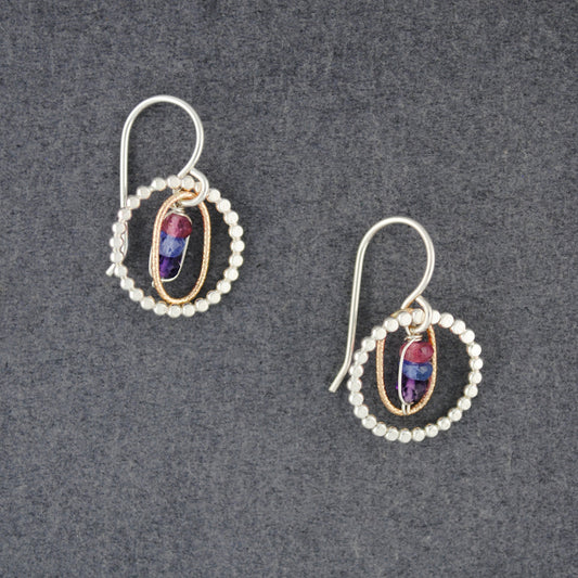 Silver Lavender Earrings