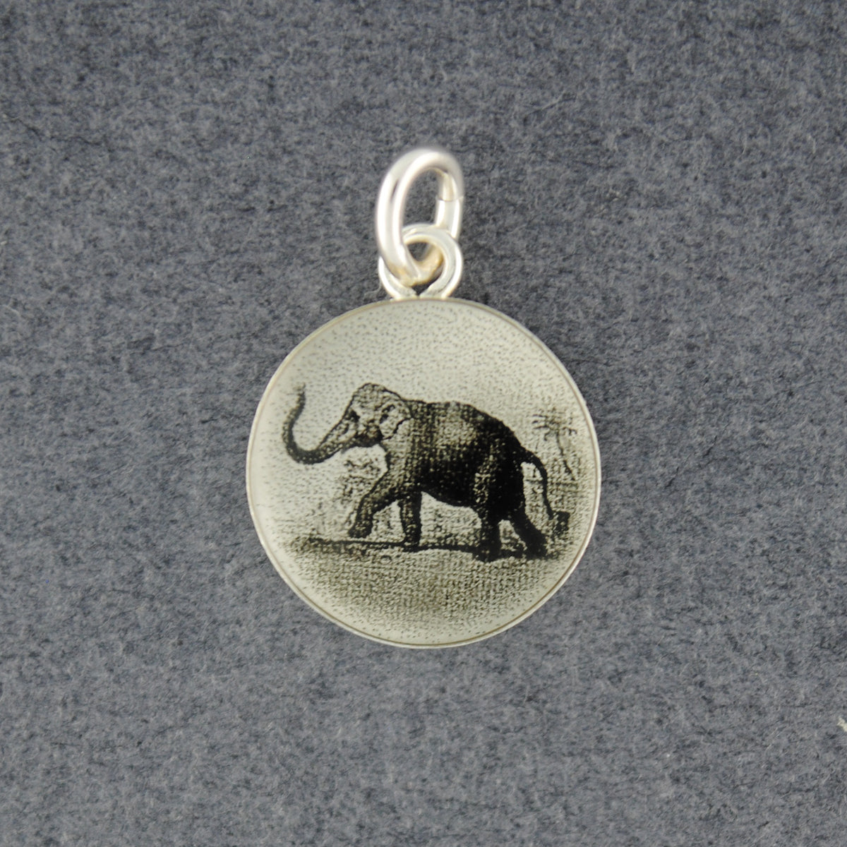 Sterling Silver Elephant Picture Pendant