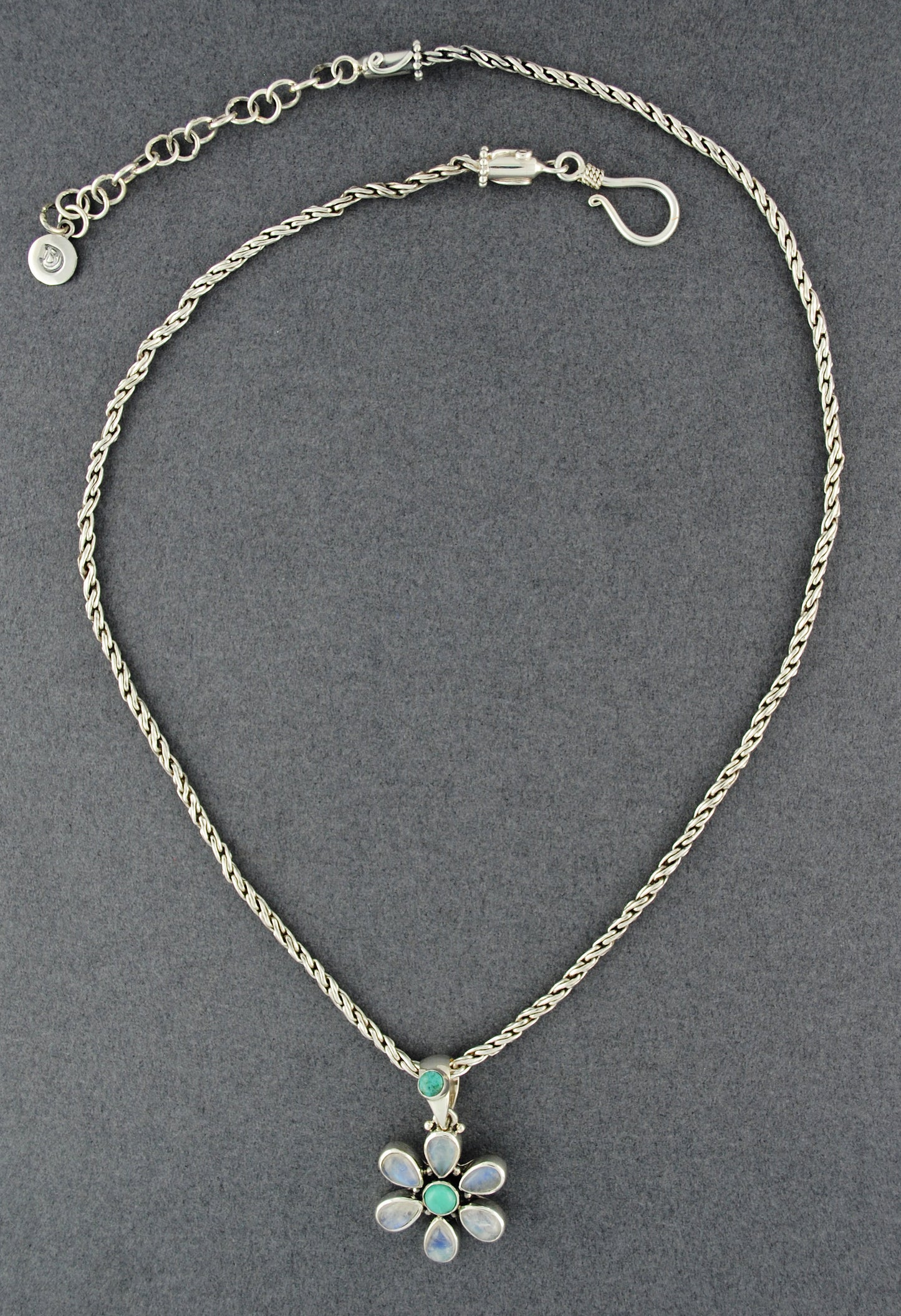 Flower Power Turquoise & Moonstone Necklace