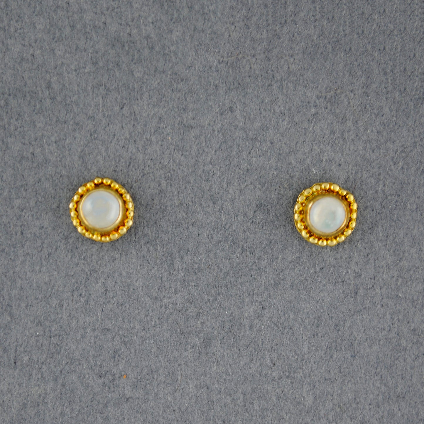 Moon Gold Stud Earrings
