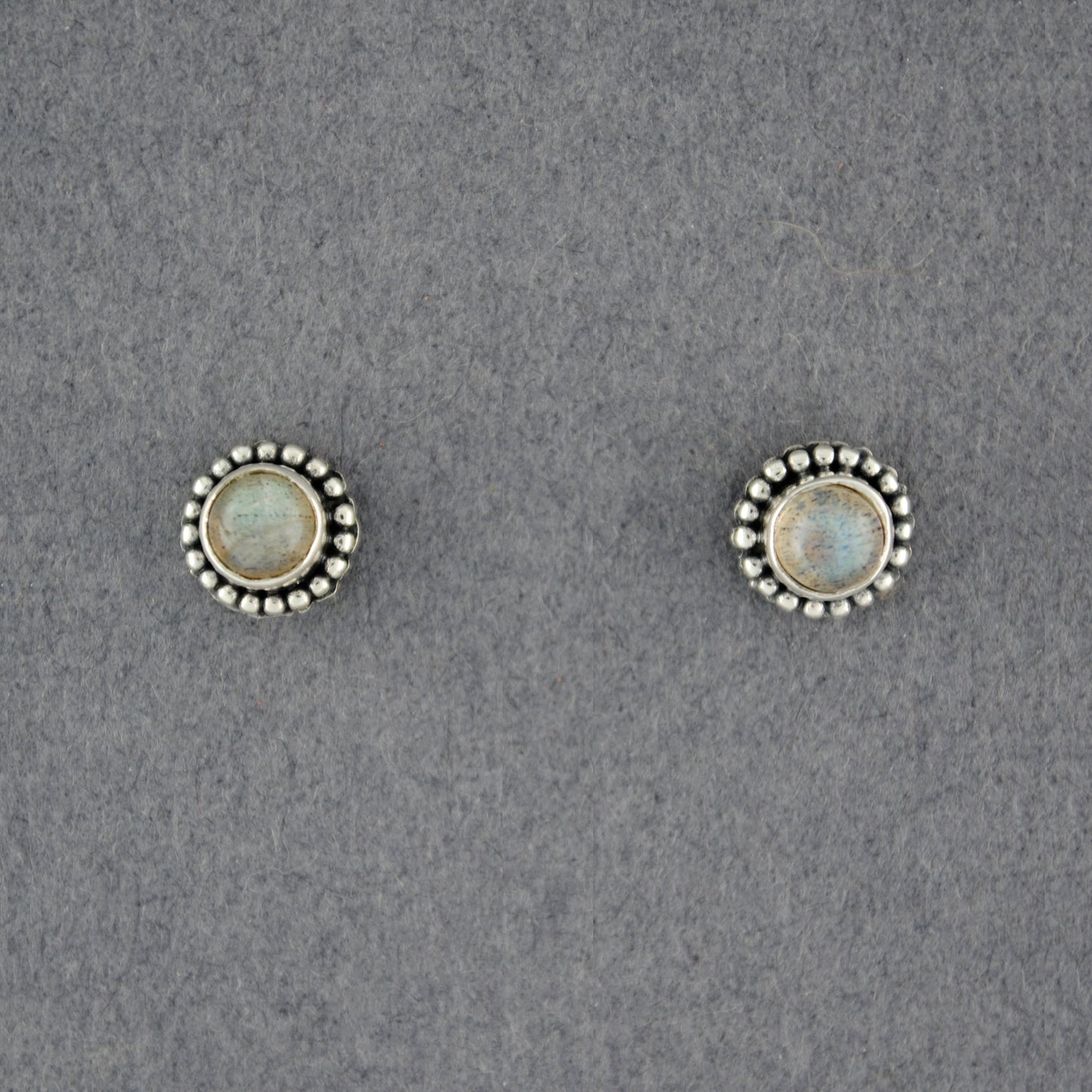 Moon Labradorite Stud Earrings