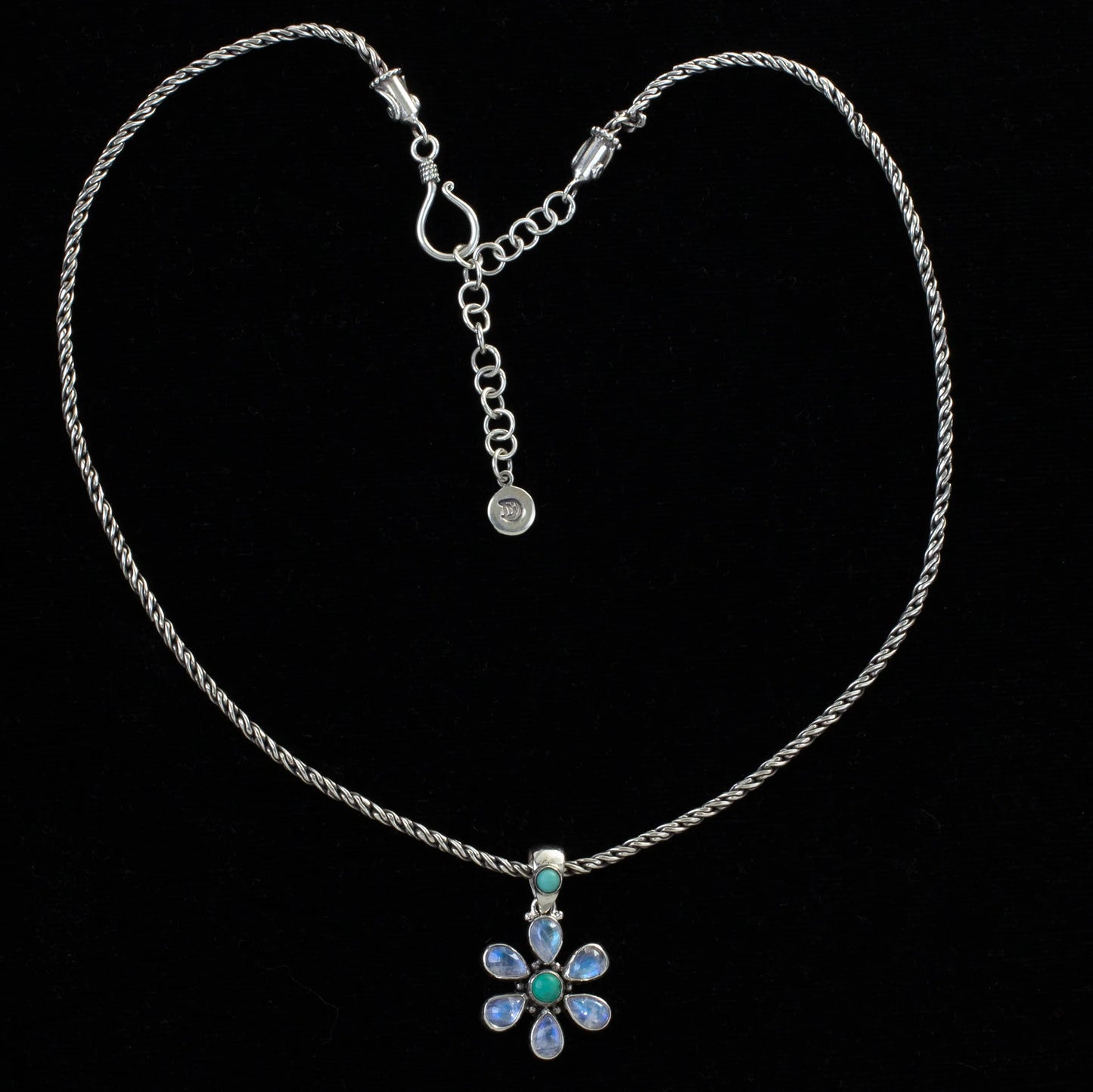 Flower Power Turquoise & Moonstone Necklace