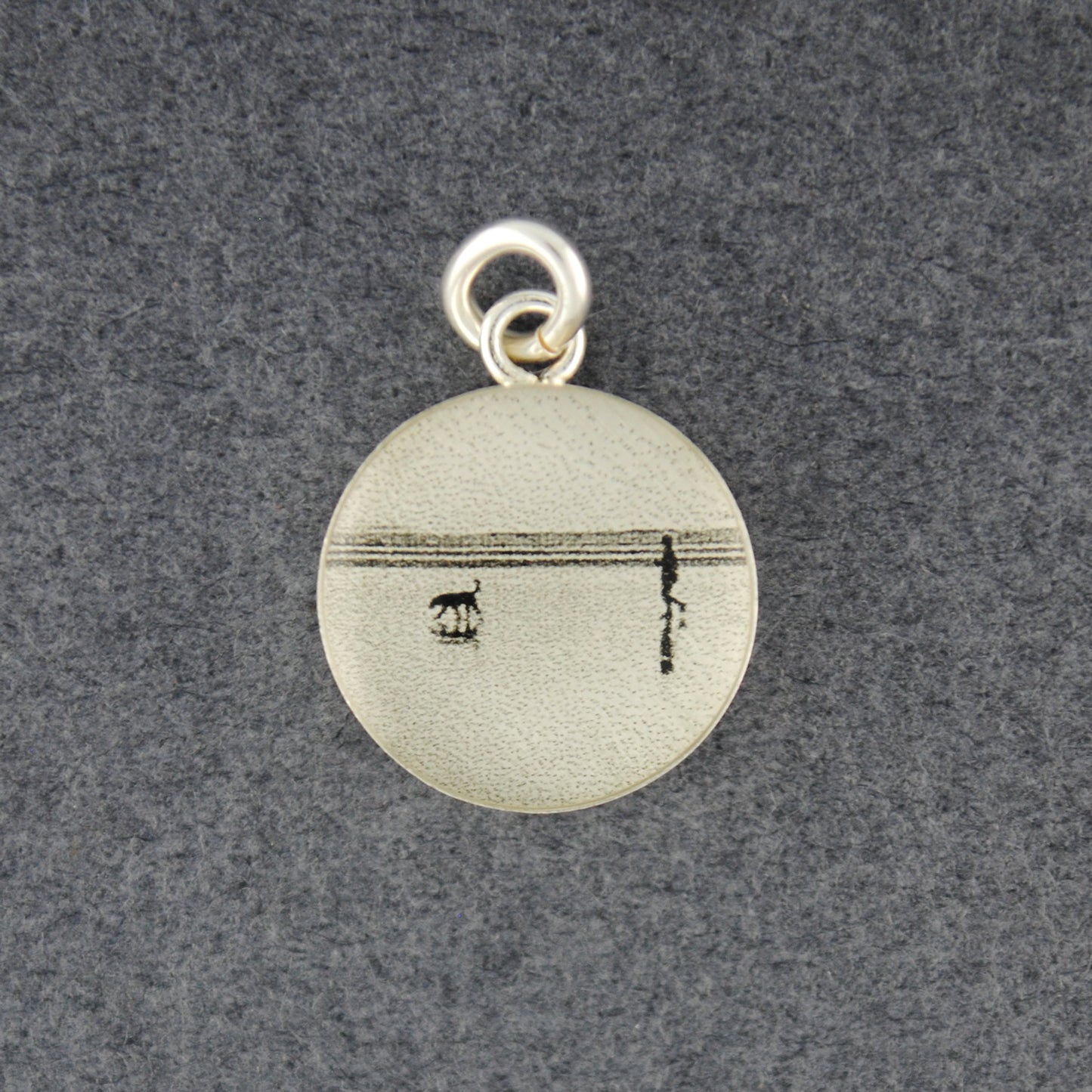 Sterling Silver On The Beach Picture Pendant