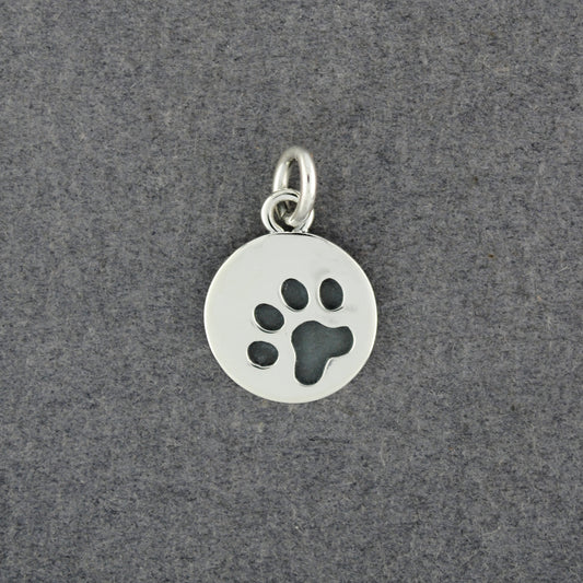 Sterling Silver Paw Print Pendant