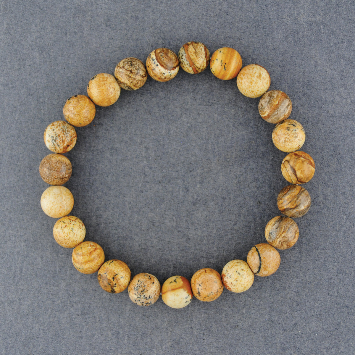Picture Jasper Beaded Bracelet