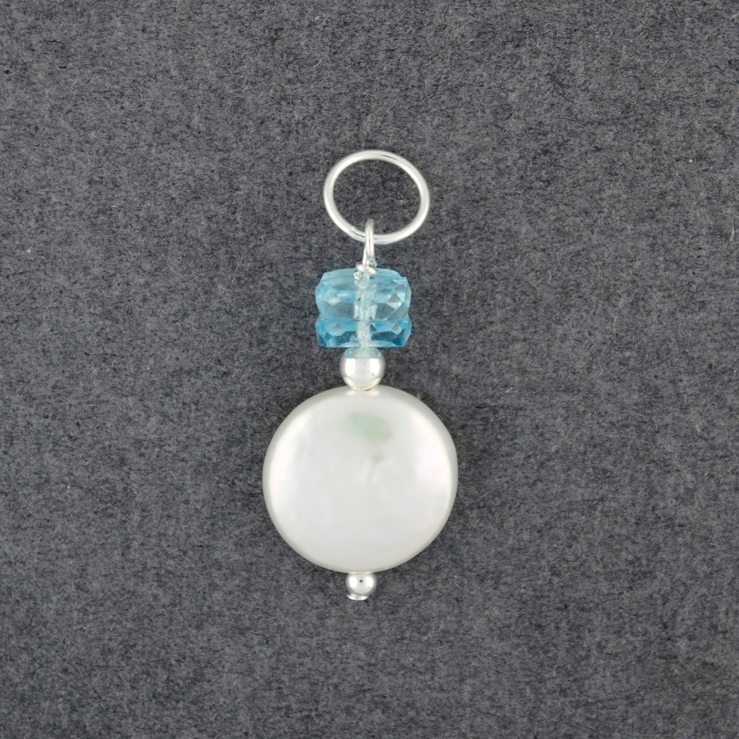 "Pearls of Love" Blue Topaz Pendant