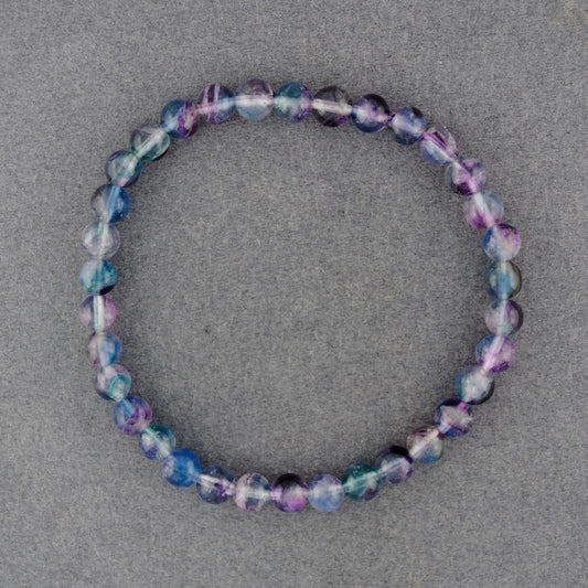 Rainbow Fluorite Beaded Bracelet