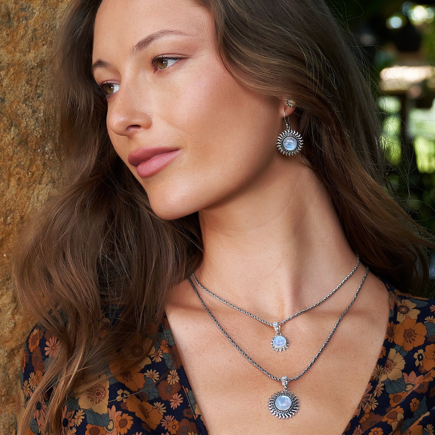Sunburst Moonstone Necklace