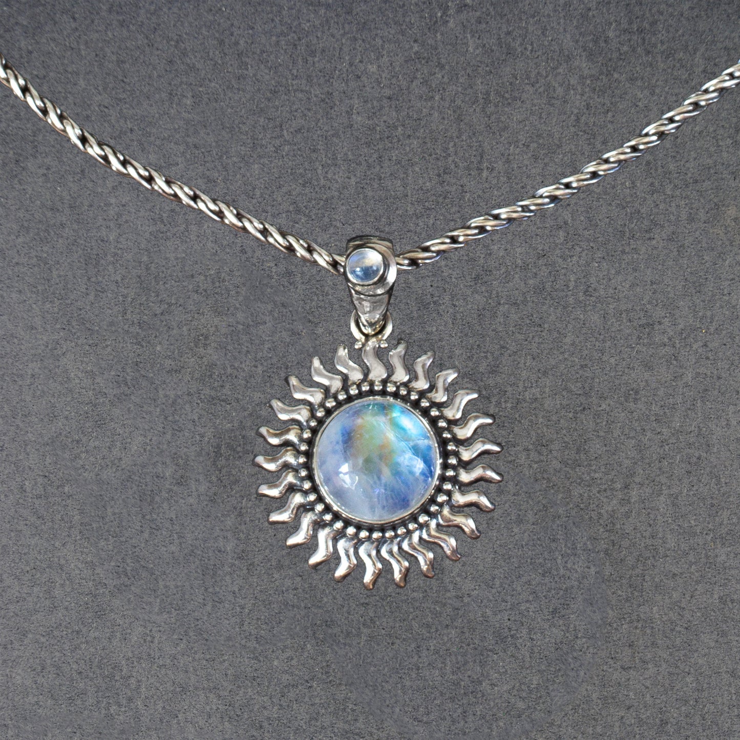 Sunburst Moonstone Necklace