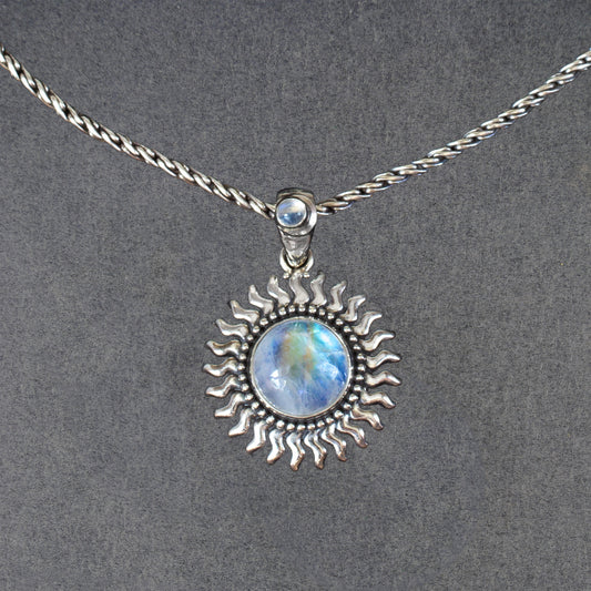 Sunburst Moonstone Necklace